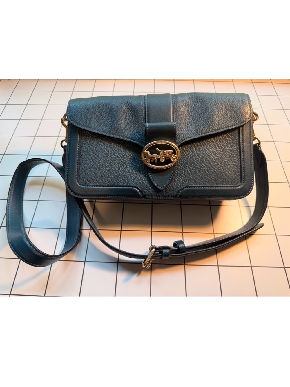Coach Georgie bag peacock 5493 with crossbody strap